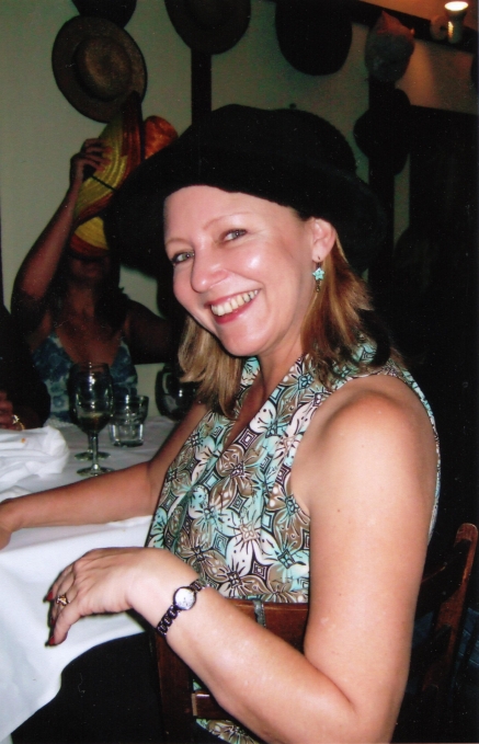 Nicole in a hat